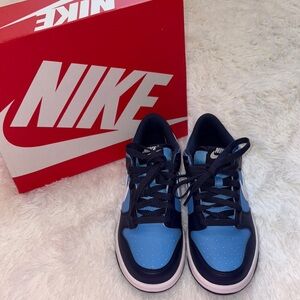 Nike Dunks University Blue and Navy Blue Sneakers with Classic Silhouette